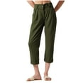 thumbnail image 2 of ZyeKqe Women Corduroy Pants High Waisted Straight Leg Baggy Solid Color Business Casual Trousers with Pockets, 2 of 9