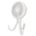 thumbnail image 3 of Mini ventilador portátil de 3 velocidades, giratorio 360°, recargable, con trípode flexible para oficina, dormitorio, camping, color blanco, 3 of 14