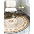 thumbnail image 3 of Unique Loom Versailles Medallion Motif Rug 6' x 6' Round Slate Blue/Ivory, 3 of 10