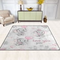 thumbnail image 2 of Yayeee Area Rugs for Living Room 5.2'x4' Non Slip Washable Bedroom Floor Carpet, Cartoon Elephant, 2 of 5