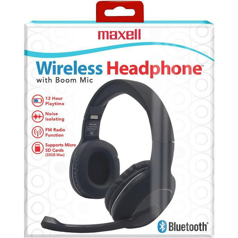Maxell BT-BNH 199342 Headset - Wireless - Bluetooth - Over-the-head - Circumaural - Black Maxell BT-BNH 199342 Headset - Wireless - Bluetooth - Over-the-head - Circumaural - Black
