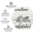 thumbnail image 3 of Gaeub Summer Vacation Scene With Camping Van Print 4 Pcs Leather Coasters for Drinks ,Drink Coasters Sets,Drink Table Cup Coasters for Living Room Kitchen Coffee Decor-Hexagon, 3 of 6