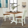 thumbnail image 2 of International Concepts 36" Round Wood Drop Leaf Table with Two Dining Chairs, 2 of 6