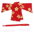 thumbnail image 3 of 1/12 muñeca femenina ropa kimono mini moda de moda hecha a mano resistente para Rojo, 3 of 9