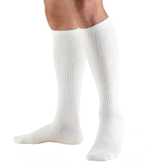 Truform Socks, Knee High: 8-15 mmHg, White, X-Small