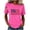 Hot Pink, variant on WAGUTH 4th of July T-Shirts for Women Patriotic Print Short Sleeve Crew Neck Shirts Casual Tops for Independence Day,Hot Pink,L