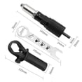 thumbnail image 5 of Adaptateur de Pistolet Rivetteur Électrique Adaptateur de Perceuse Riveteur Outil avec Diamètre Tête Rivet et Clé à Molette Noire, 5 of 5