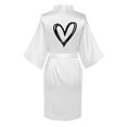 thumbnail image 4 of Sakmal Robes for Women Lightweight Long Satin Bathrobe for Women White Cozy Women's Robe L, 4 of 5