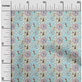 thumbnail image 2 of oneOone Cotton Poplin Aqua Blue Fabric Circus Sewing Fabric By The Yard Printed Diy Clothing Sewing Supplies 56 Inch Wide-aB, 2 of 5