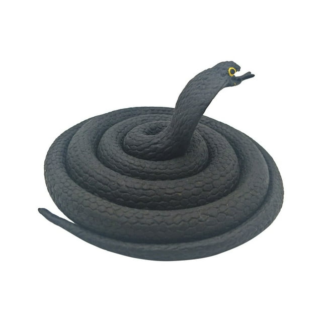 MesaSe Creative Tricky High Simulation Toy 31.5in Snake Soft Glue Scary Whole Person Rubber Animal Fake Snake Risso‘s Cobra