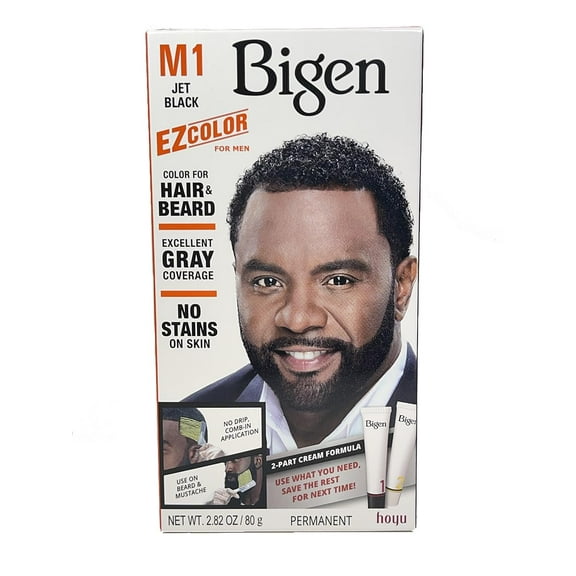 Bigen EZ Color Permanent Hair Color for Men Jet Black Kit, 1 Ea