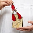 thumbnail image 3 of 3 Uds., Divertido Gallo Que Mira Furtivamente, Decoración de Esquina de Ventana, Adorno de Pollo Acrílico Teñido Hecho A Mano, Atrapasol, Colgante de Ventana de Pared, 3 of 5