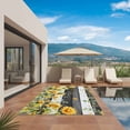 thumbnail image 3 of Sunflower Outdoor Rug for Patio/Deck/Porch, Non-Slip Large Area Rug 5 x 7 Ft, Summer Eucalyptus Botanical Floral Grey Wood Indoor Outdoor Rugs Washable Area Rugs, Reversible Camping Rug Carpet Runner, 3 of 8