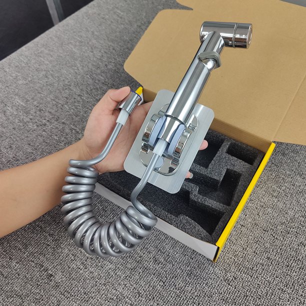 Accesorio de inodoro, pistola rociadora, traje de válvula angular de una en dos salidas, pistola rociadora de refuerzo, lavado de inodoro, pistola rociadora limpiadora para mujeres, traje