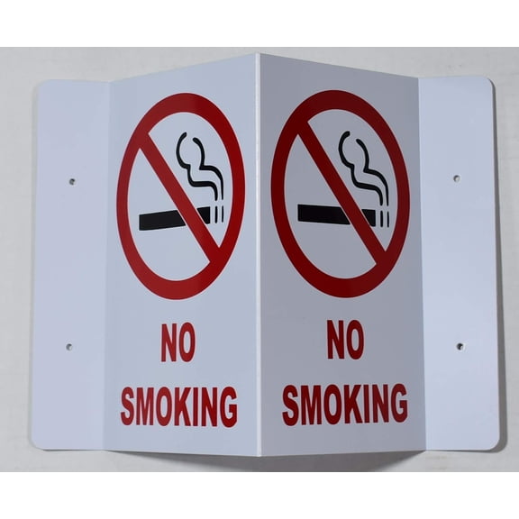 NO Smoking 3D Projection Sign/FIRE Extinguisher Hallway Sign (White/RED,Plastic,5.5x9)-Les Deux cotes line (ref-2201)