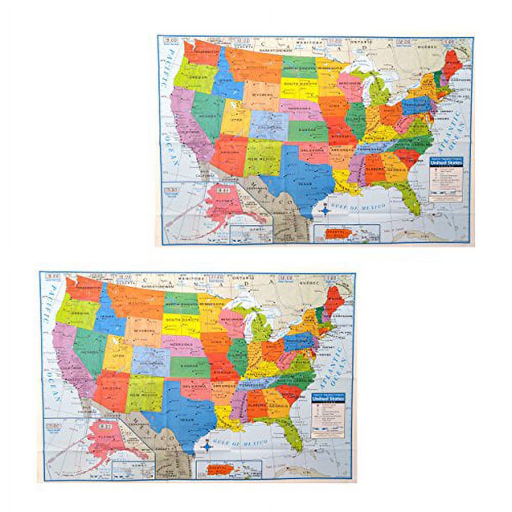Superior Mapping Company United States Poster Size Wall Map 40" x 28" With Cities (1 Map) - image 4 of 5