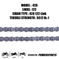 thumbnail image 2 of Cadena para motocicleta MRELC 428H Heavy Duty con rompecadenas, 2 of 7