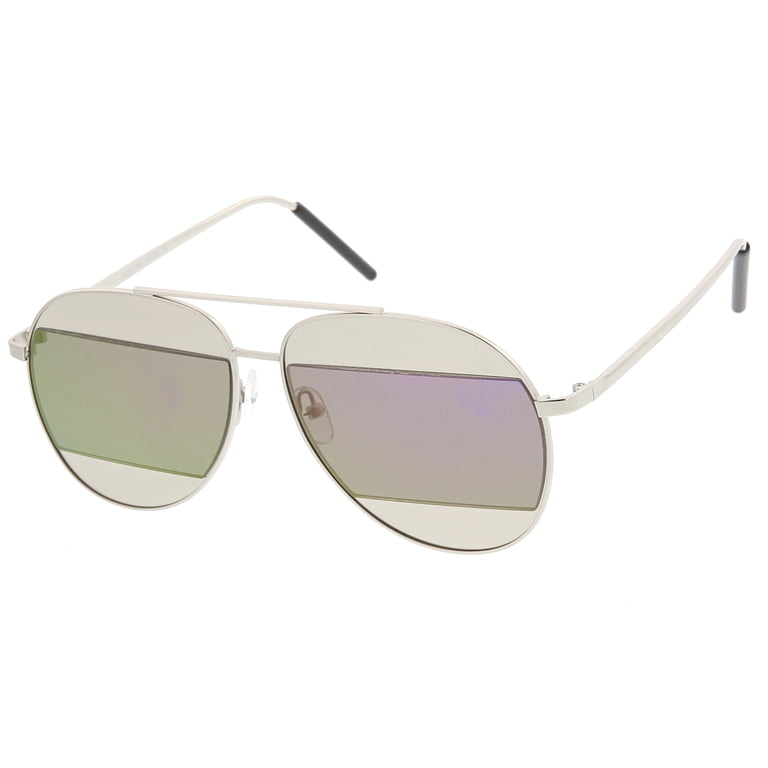 sunglassLA Unisex Two-Toned Matte Metal Brow Bar Color Split  display picture 2