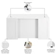 thumbnail image 4 of Hampton Heights 60W x 30D Executive Desk in White - Engineered Wood, 4 of 8