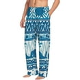 thumbnail image 2 of Uemuo Sea Underwater Animals Pattern Men's Wide Leg Palazzo Lounge Pants with Pockets Light Weight Loose Comfy Casual Pajama Pants-Large, 2 of 9
