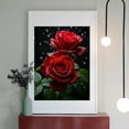 thumbnail image 2 of Diamond Art Kit for Adults, Red Roses Water Droplets Dewy Blooms Diamond Painting for Adults Beginners, 5D DIY Diamond Art Painting Kits, Colorful Diamond Painting Craft for Home Decor 12x16, 2 of 7