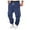 a-Navy2777, variant on Mens Solid Color Cargo Jogger Pants Elastic Waist Drawstring Multiple Pockets Small Leather Label Patch Casual Trousers For Street Daily Wear Leisure Bottoms