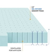 Best Price Mattress 2.5 Cooling Gel Ventilated Memory Foam Mattress Topper, Twin
