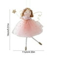 thumbnail image 3 of Christmas Angelic Doll Decoration, Exquisite Hanging Ornaments for Christmas Decorations or Tree Pendant 5.51x4.33 Inch Pink, 3 of 6
