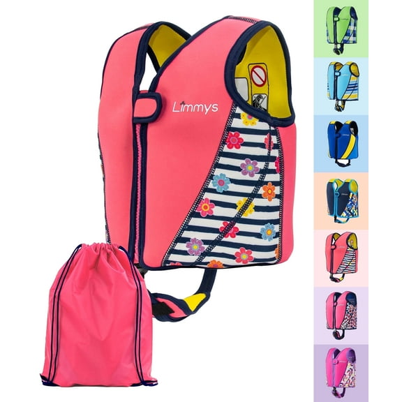 Limmys Premium Kids & Toddler Swim Training Vest, Neoprene Buoyancy Swim Aid with Adjustable Float System and Crotch Strap, UV Resistant, for Boys & Girls