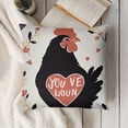 thumbnail image 3 of YINGXI  Just A Girl Who Loves Chicken Throw Pillow Case,Silhouette Chicken Decorative Cushion Cover for Farmhouse Living Room Girls Room, for Chicken Lovers Girls Kids Daughter 18x18in, 3 of 5