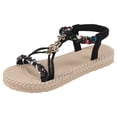 thumbnail image 2 of Mepaouo Womens Sandals Comfort Walking Shoes Open Toe Strappy Bohemian Summer Beach Dressy Flats, 2 of 8