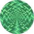 thumbnail image 1 of Ahgly Tapis Rond Lavable en Machine Intérieur Transitionnel Vert Néon, 3 Pieds Rond, 1 of 7