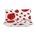 thumbnail image 3 of 3 Pcs Soft Bedding Set, Includes 1 Duvet Cover with Zipper And 2 Pillow Shams,Ladybug Queen(90"×90"), 3 of 8