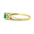 thumbnail image 4 of 14k Yellow Gold Oval Emerald And Diamond Ring, 4 of 6