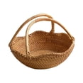 thumbnail image 3 of Cesta de picnic Cesta de mano Cesta de ratán multiusos hecha a mano Cesta de almacenamiento para baby shower Sala de estar Cocina Interior Hogar, 3 of 9