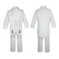 thumbnail image 3 of New Born Baby Boy Teen Christening Formal White Tail Suit Silver Virgin Mary Guadalupe Maria On Stole SM-20, 3 of 4