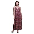 thumbnail image 1 of Bimba Floral Printed Adjustable Spaghetti Strap Long Maxi Dress Summer Beachwear-Medium, 1 of 5