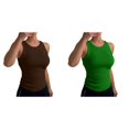 thumbnail image 1 of (2-Pack) Rinsvye Womens Sleeveless Vest Top Basic Tank Blouse Layering Clothing Summer Must Have Wardrobe Staple, 1 of 4
