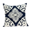 thumbnail image 1 of Parkland Collection PILD11120P Rani Blue & White Square Traditional Pillow Cover with Poly Insert - 20 x 20 x 7 in., 1 of 2