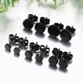 thumbnail image 2 of Laklulu JewelryWe Schmuck 5 Paare Ohrstecker Set, Edelstahl flache runde poliert Ohrringe Ohr-Schmuck für Damen & Herren, Plata/Oro/Rosegold/Negro, Durchmesser 4,5,6,7,8mm, 2 of 6
