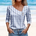 thumbnail image 3 of Blouses for women dressy casual Polyester,Spandex Soft Clothing M Blue womens blouses, 3 of 3