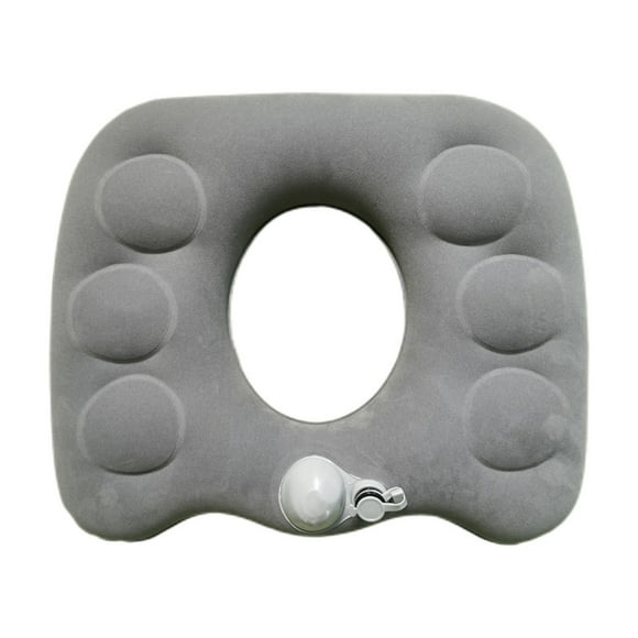 Coussin pour Hémorroïdes pour Bureau Assis avec Design Ajouré et Surface Floquée 17.91 Po x 15.35 Po x 4.33 Po Gris
