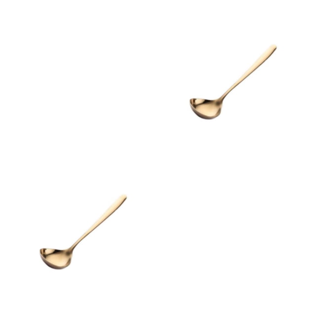 Cuchara de salsa Bearachild Acero inoxidable Cucharón de sopa Brillante Oro 2Conjunto