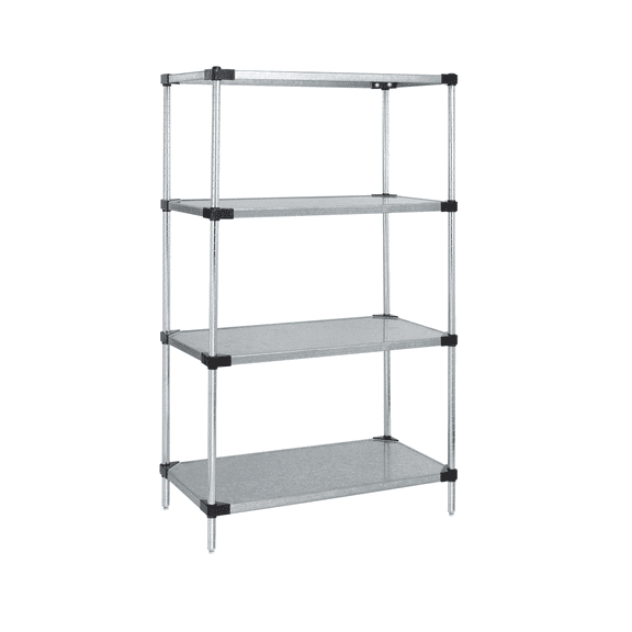 Quantum Storage Systems WR63-1860SG Starter Kit Solid Galvanized Steel 4 Shelves 63" H x 60" W x 18" D