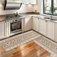 thumbnail image 3 of Kitchen Rugs Sets Of 2,Brown Geometric Triangle Diamond Pattern Anti Fatigue Kitchen Mat Rugs Non Slip Washable,Decorative Kitchen Floor Mats for Kitchen,Sink,Laundry,17"X47", 3 of 5