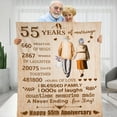 thumbnail image 1 of LHSHID 55 Years 55th Anniversary Throw Blanket Gifts Gift for 55th Wedding Anniversary Valentine Gifts for Her Him Wife Husband Mom Dad Grandpa Grandma 30"x40", 1 of 6
