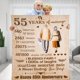 thumbnail image 1 of LHSHID 55 Years 55th Anniversary Throw Blanket Gifts Gift for 55th Wedding Anniversary Valentine Gifts for Her Him Wife Husband Mom Dad Grandpa Grandma 30"x40", 1 of 6