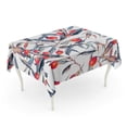thumbnail image 1 of LADDKE Watercolor of Summer Meadow Wildflowers Berries and Leaves White Tablecloth Table Desk Cover Home Party Decor 60x84 inch, 1 of 1