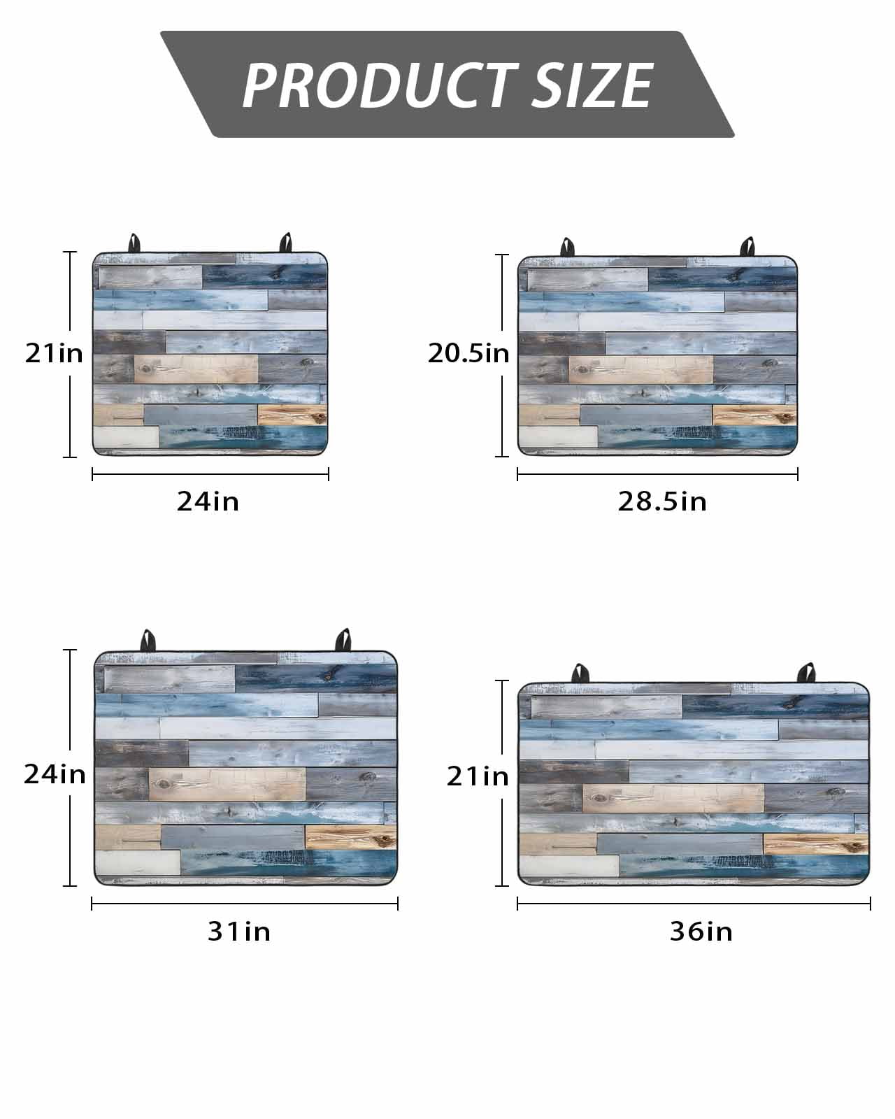 Stove Top Covers for Electric Stove 28.5x20.5 Inches, Blue Wooden Grain Heat Insulation Fireproof Glass Cooktop Protector, Farmhouse Country Abstract Art Countertop Stovetop Cover for Kitchen