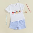 thumbnail image 4 of Conjunto de ropa wybzd Toddler Baby Back To School 2-3T azul y blanco, 4 of 7